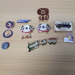 Lions Club Enamel Pin Bundle Lot Indiana Taipei Train Go with Joe Chicago Mishaw